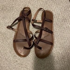 Mossimo Supply Co. Dark Brown Strappy Sandals